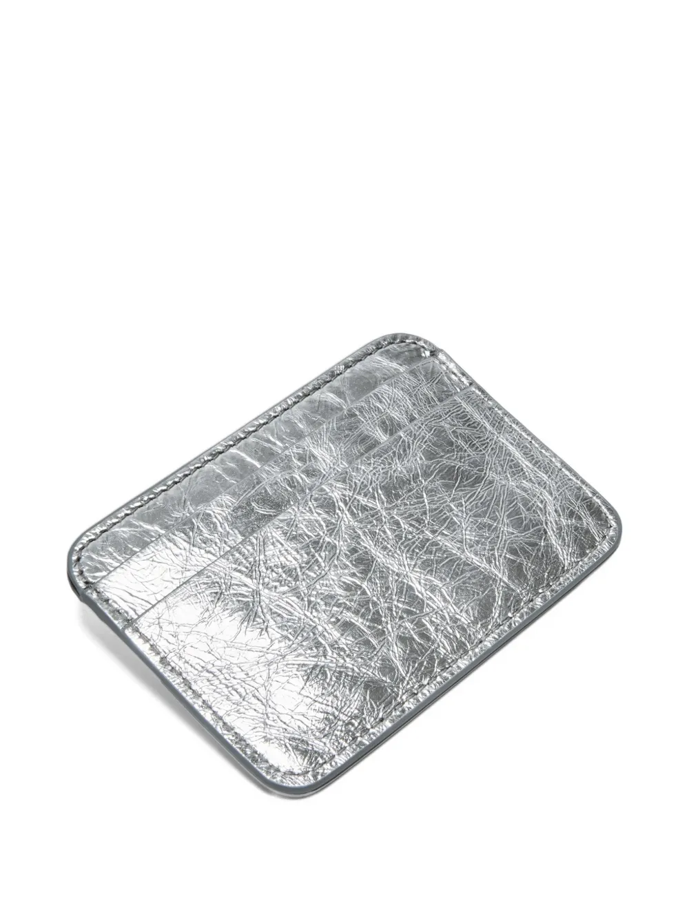 Acne Studios metallic leather cardholder Zilver