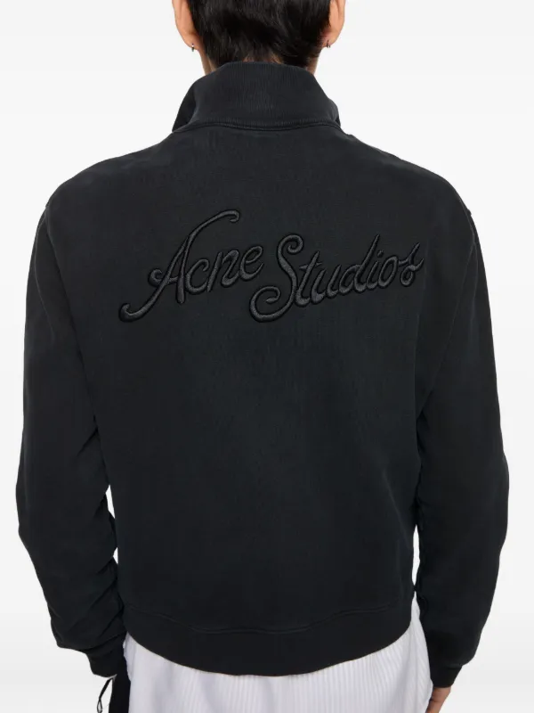 Acne Studios コットンブレンドジップアップスウェットシャツ Acne Studios ジップアップ スウェットシャツ | ブラック