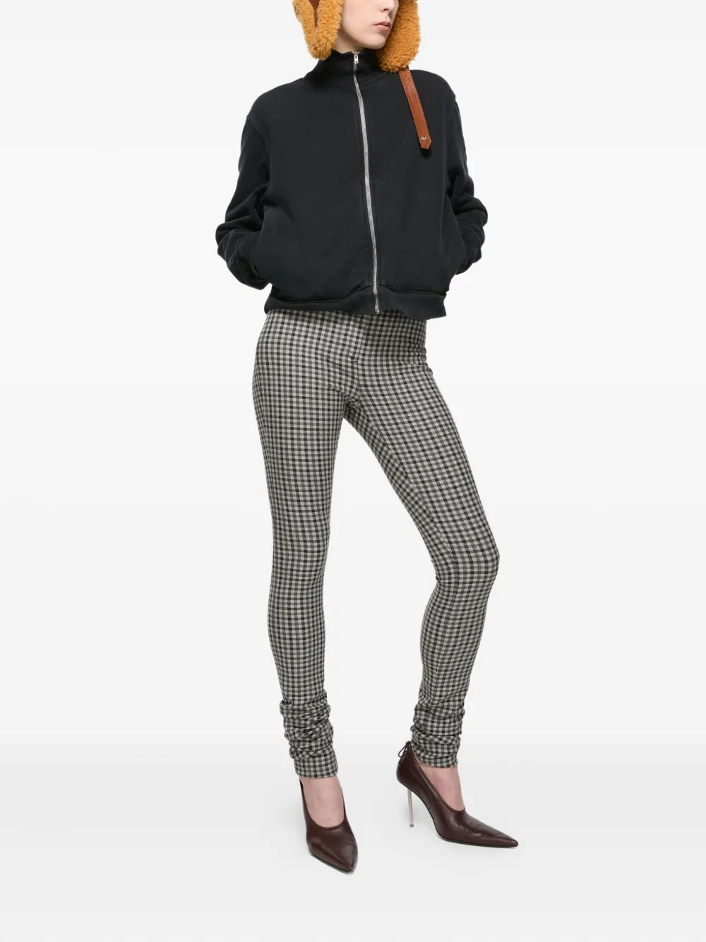 Acne Studios Sweater met col en rits Zwart