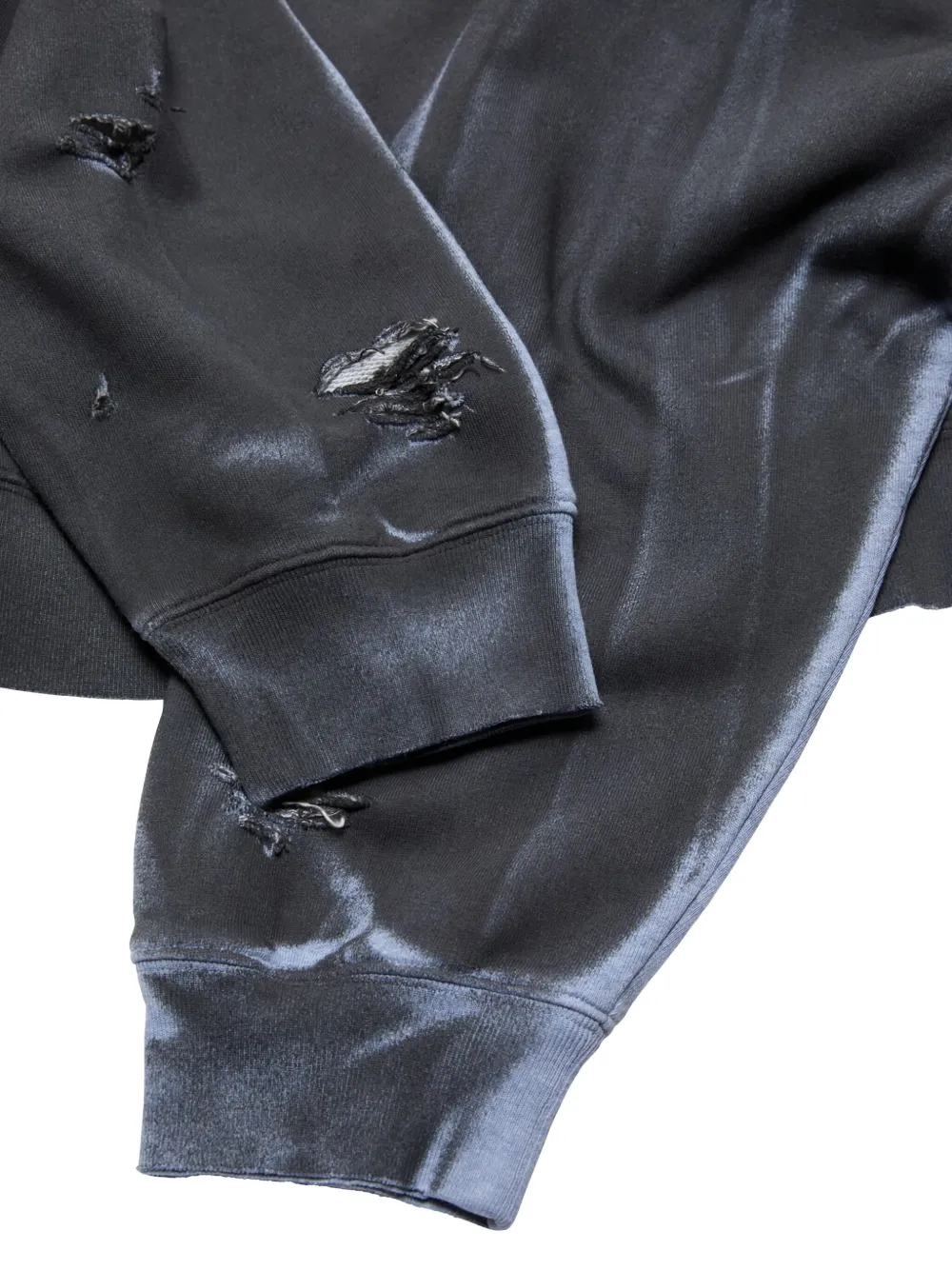 Acne Studios Logo-print Distressed Sweatshirt In Black