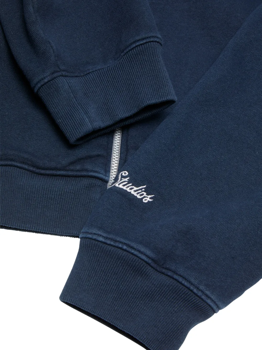 Acne Studios Sweater met geborduurd logo en rits Blauw