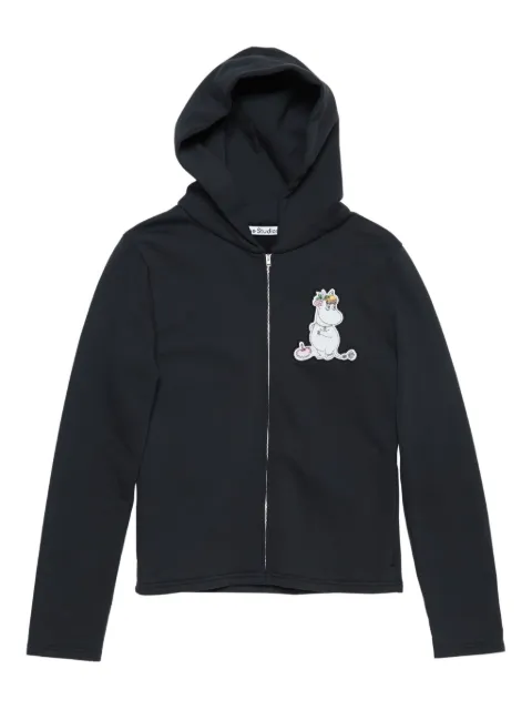 Acne Studios unicorn-applique zip-up hoodie