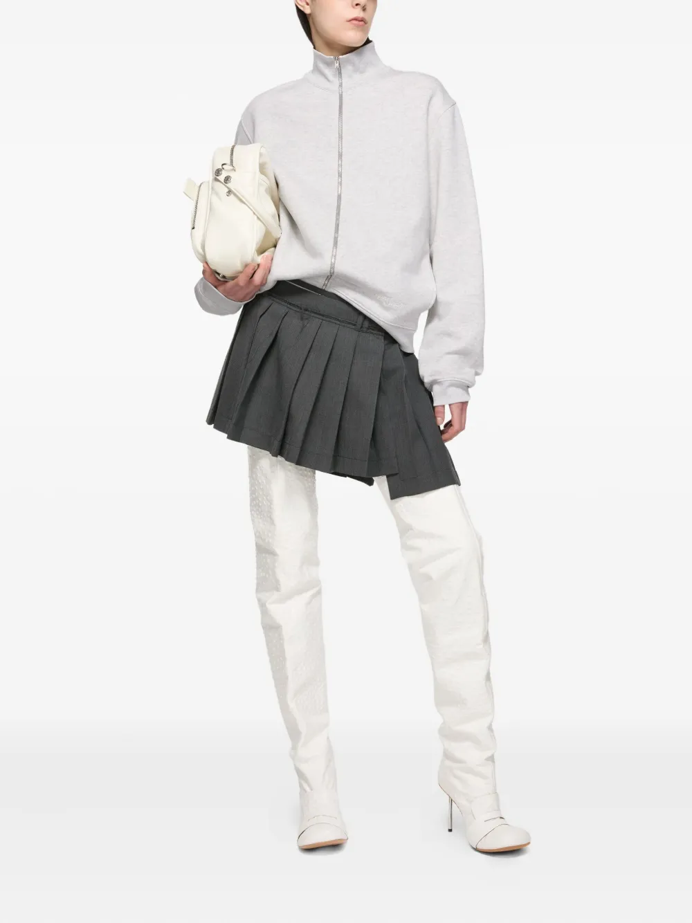 Acne Studios zip-up sweatshirt Grijs