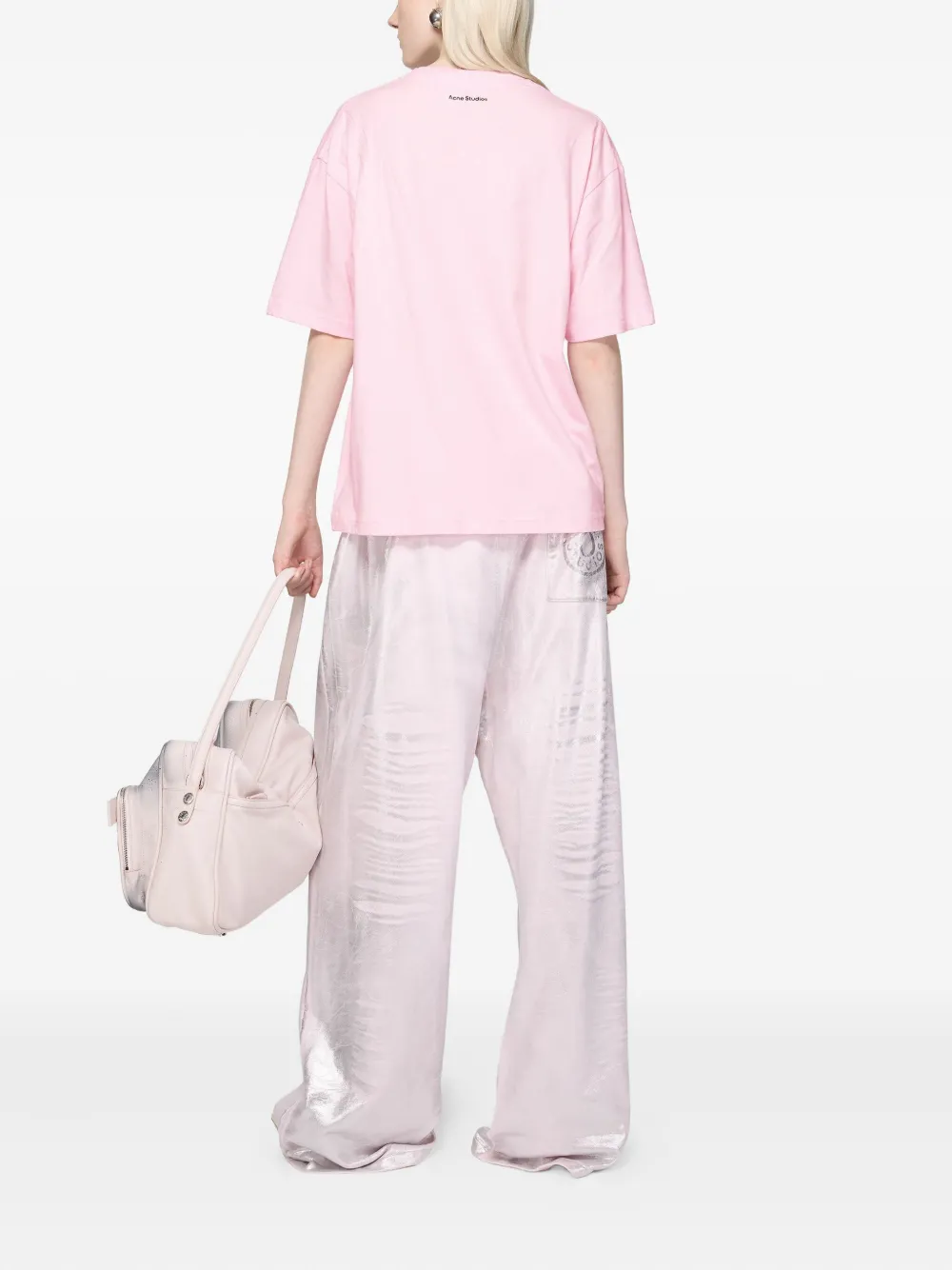 Acne Studios T-shirt met print Roze