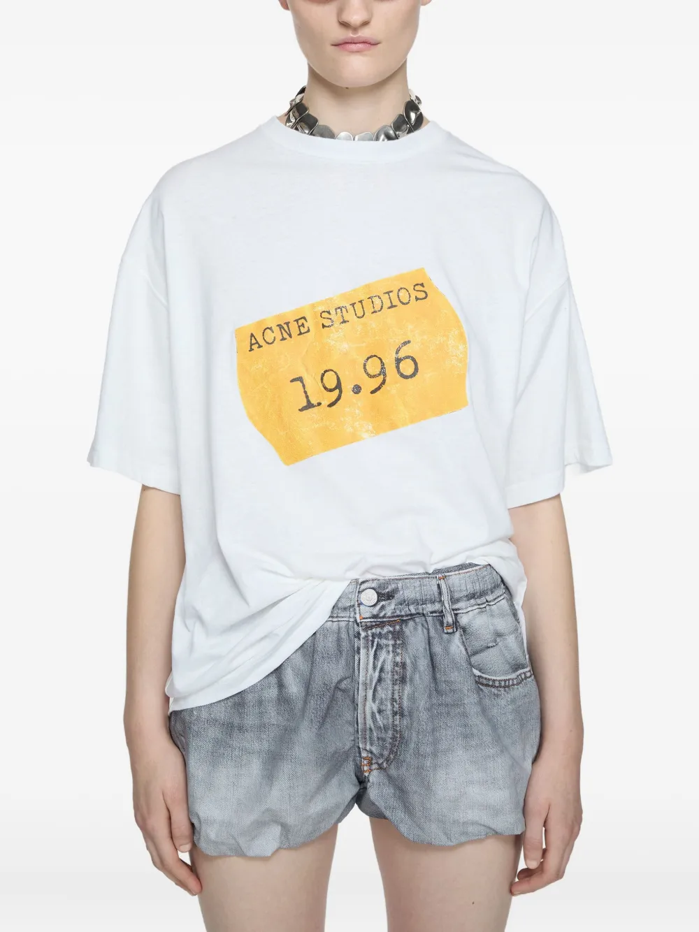 Acne Studios T-shirt van katoenmix Wit