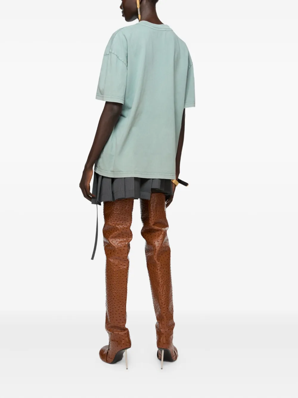 Acne Studios T-shirt met logoprint Groen
