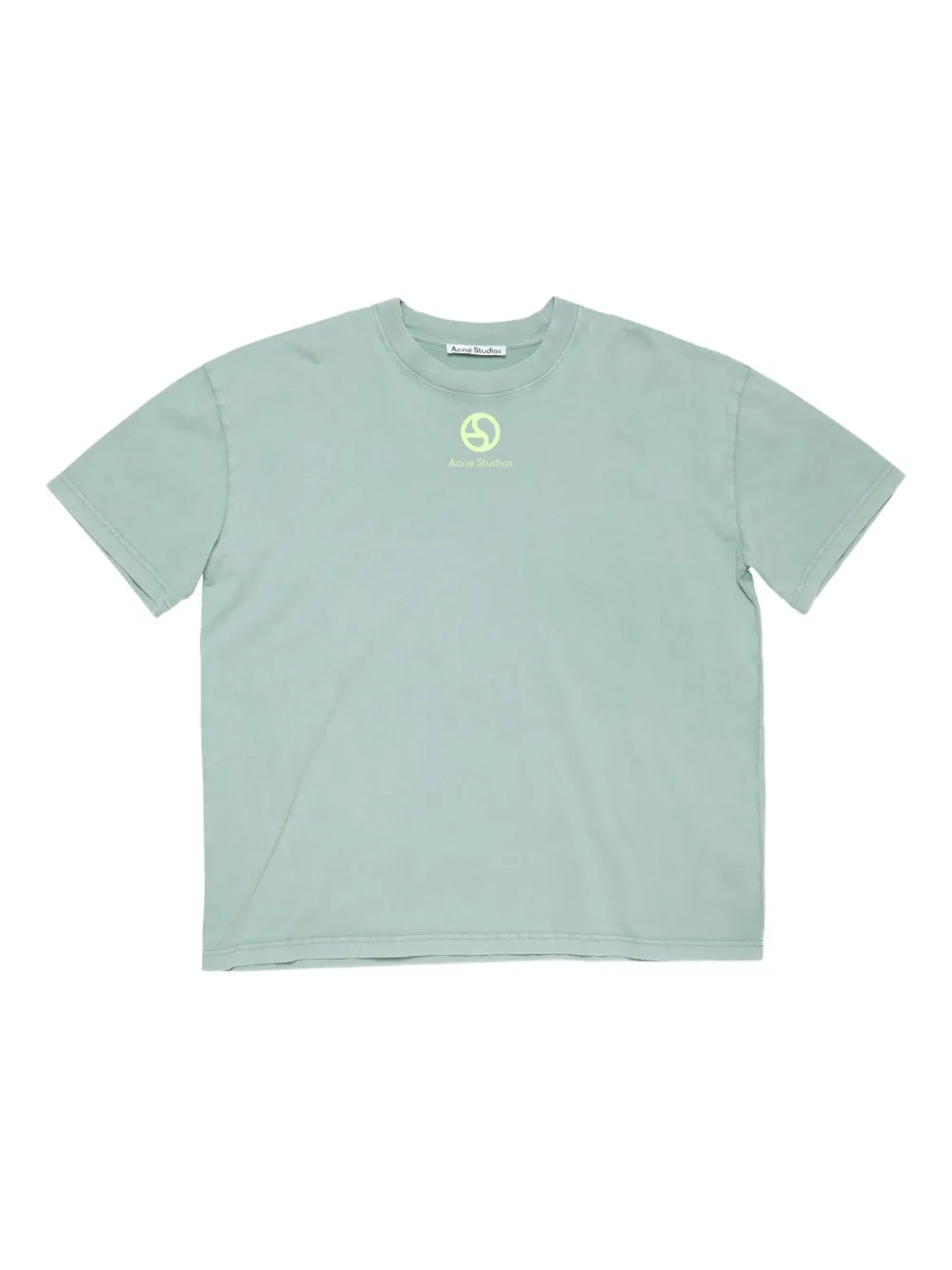 Acne Studios logo-print organic-cotton T-shirt - グリーン Acne Studios logo-print organic-cotton T-shirt - グリーン