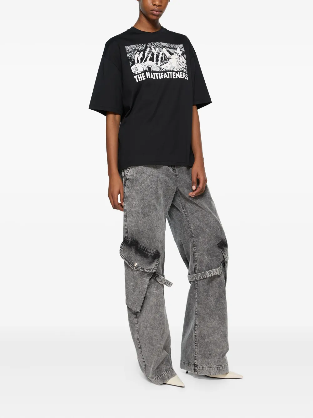 Acne Studios T-shirt met print Zwart