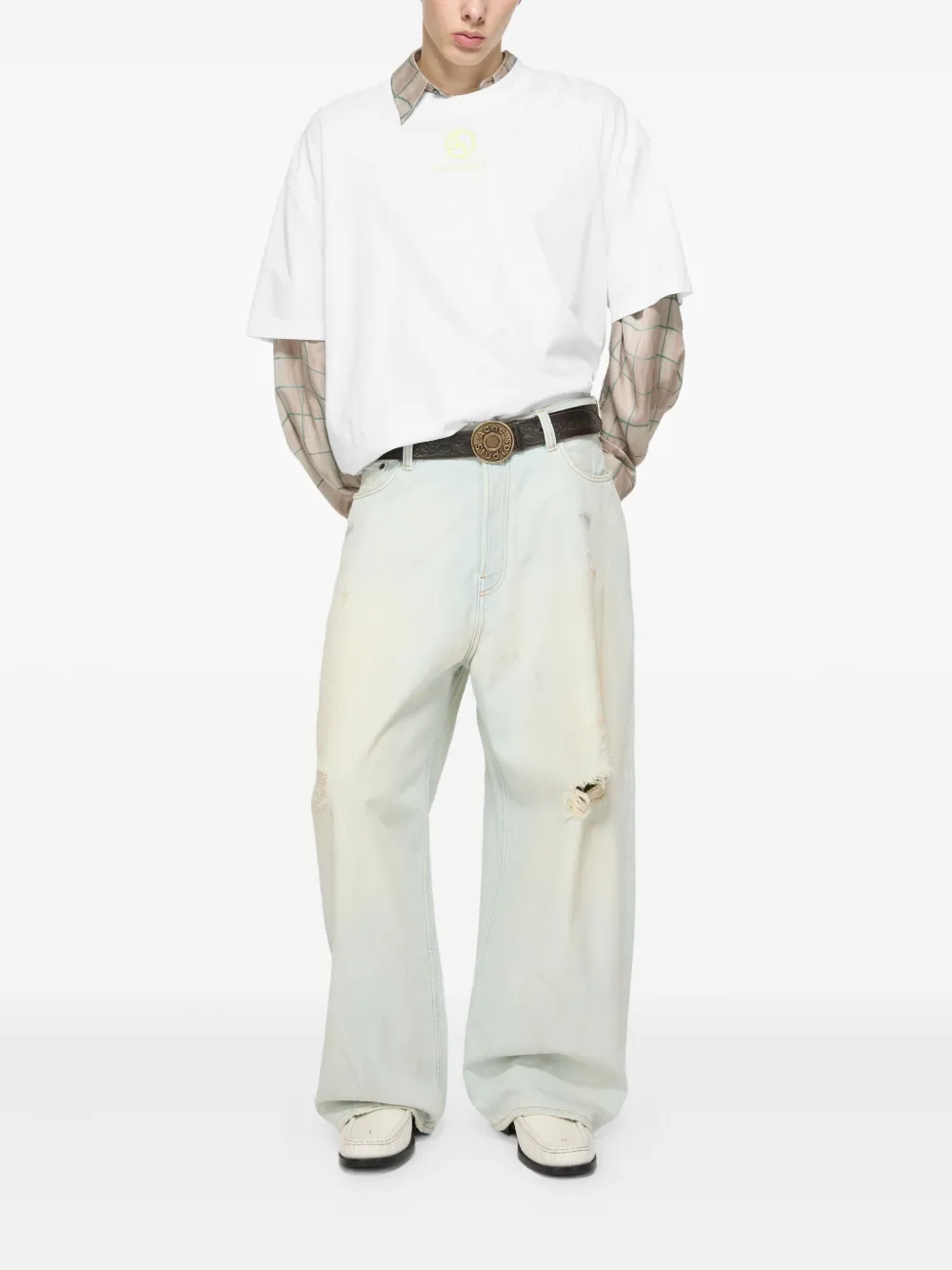 Acne Studios T-shirt van biologisch katoen verfraaid met logo Wit