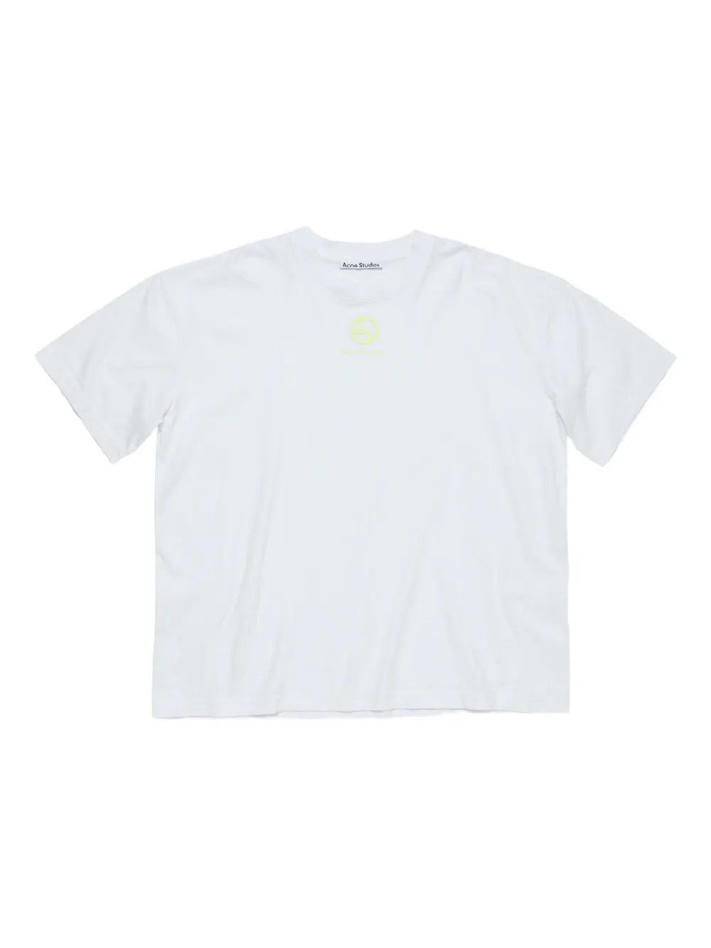 Acne Studios logo-embellished organic-cotton T-shirt - ホワイト Acne Studios logo-embellished organic-cotton T-shirt - ホワイト