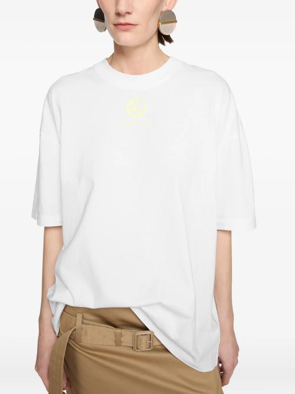 Acne Studios T-shirt van biologisch katoen verfraaid met logo Wit