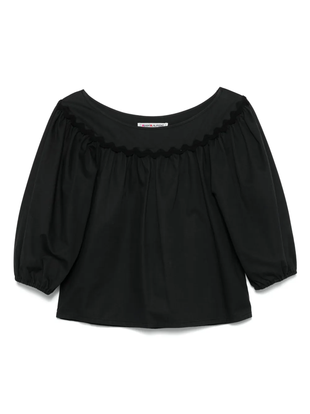 Saint Laurent Pre-Owned 1970s gabardine blouse | Black | Image 1