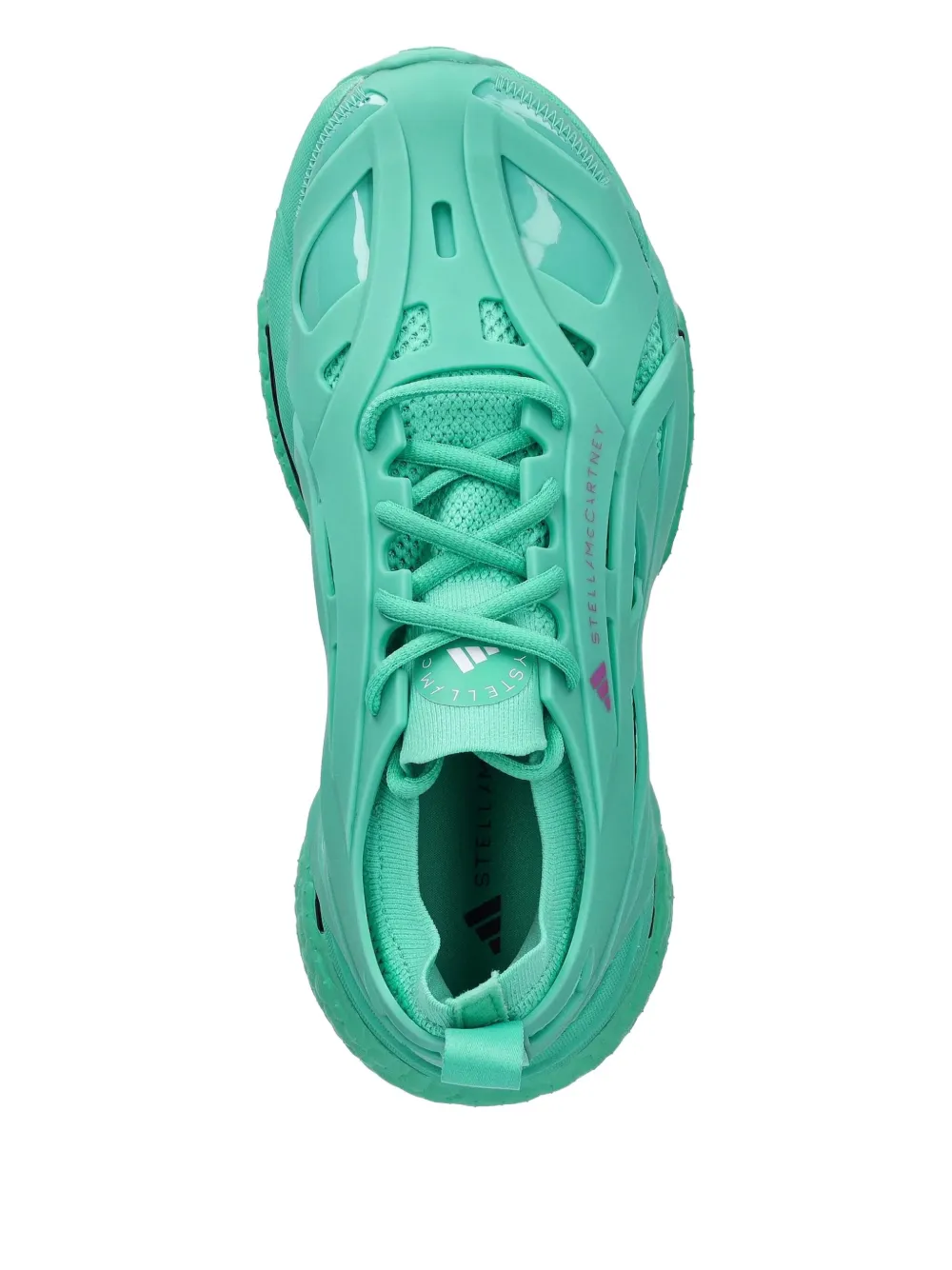 Adidas By Stella Mccartney Solarglide Mesh-panelled Sneakers In Green