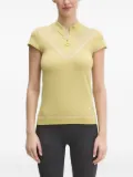 adidas by Stella McCartney Truenature Golf short-sleeve zip-neck top - Yellow