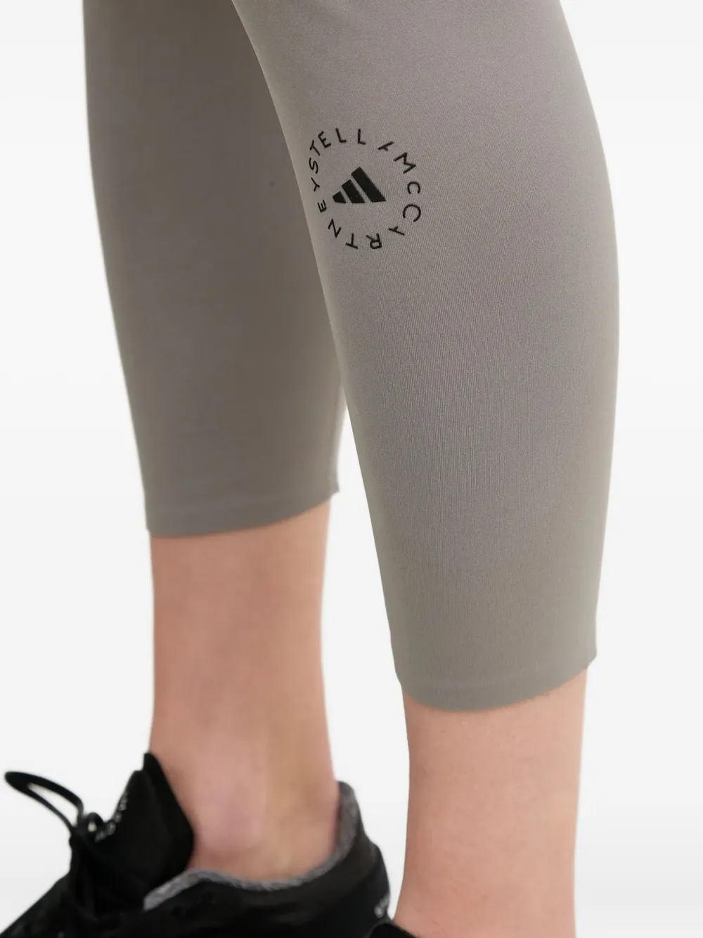 adidas by Stella McCartney logo-detail cropped leggings Grijs