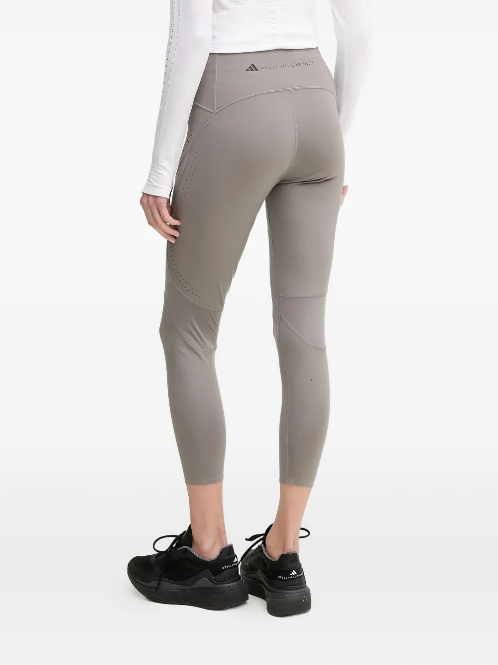 adidas by Stella McCartney logo-detail cropped leggings Grijs