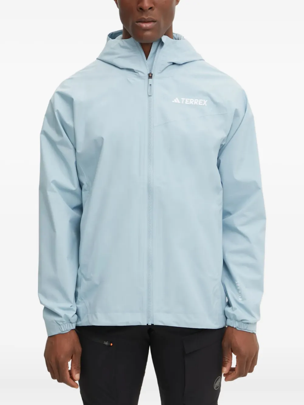 adidas hooded zip-up jacket Blauw