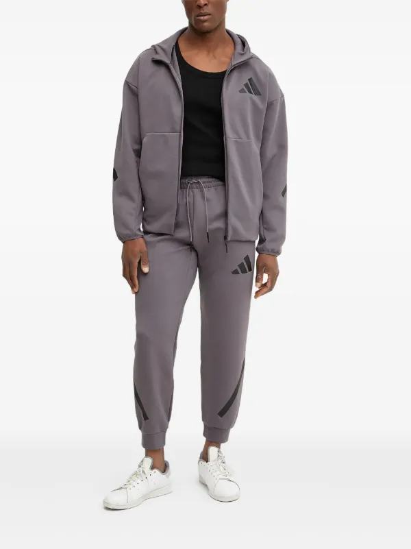 Adidas フーデッド ジップアップジャケット | グレー | FARFETCH JP