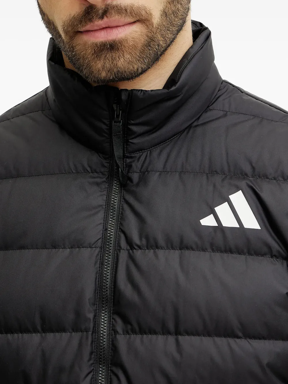 adidas logo-print jacket Zwart