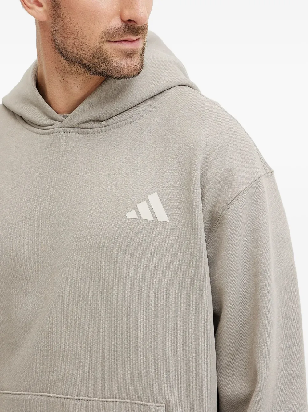 adidas Hoodie met logoprint Beige