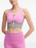 adidas by Stella McCartney zip-front racer-back top - Pink