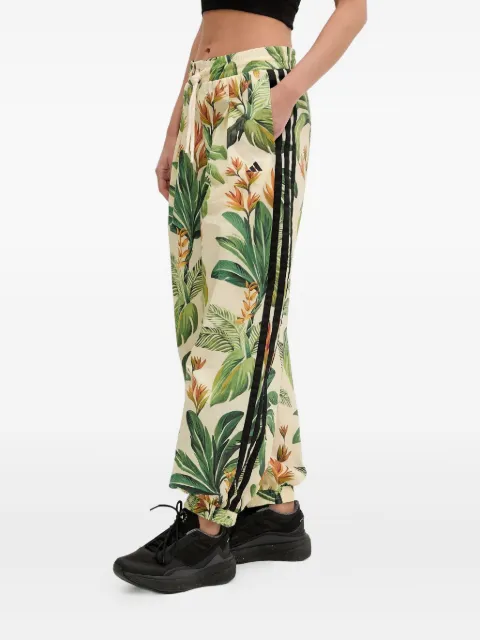 adidas x FARM Rio tropical-print side-stripe trousers