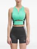 adidas by Stella McCartney zip-front cropped top - Green