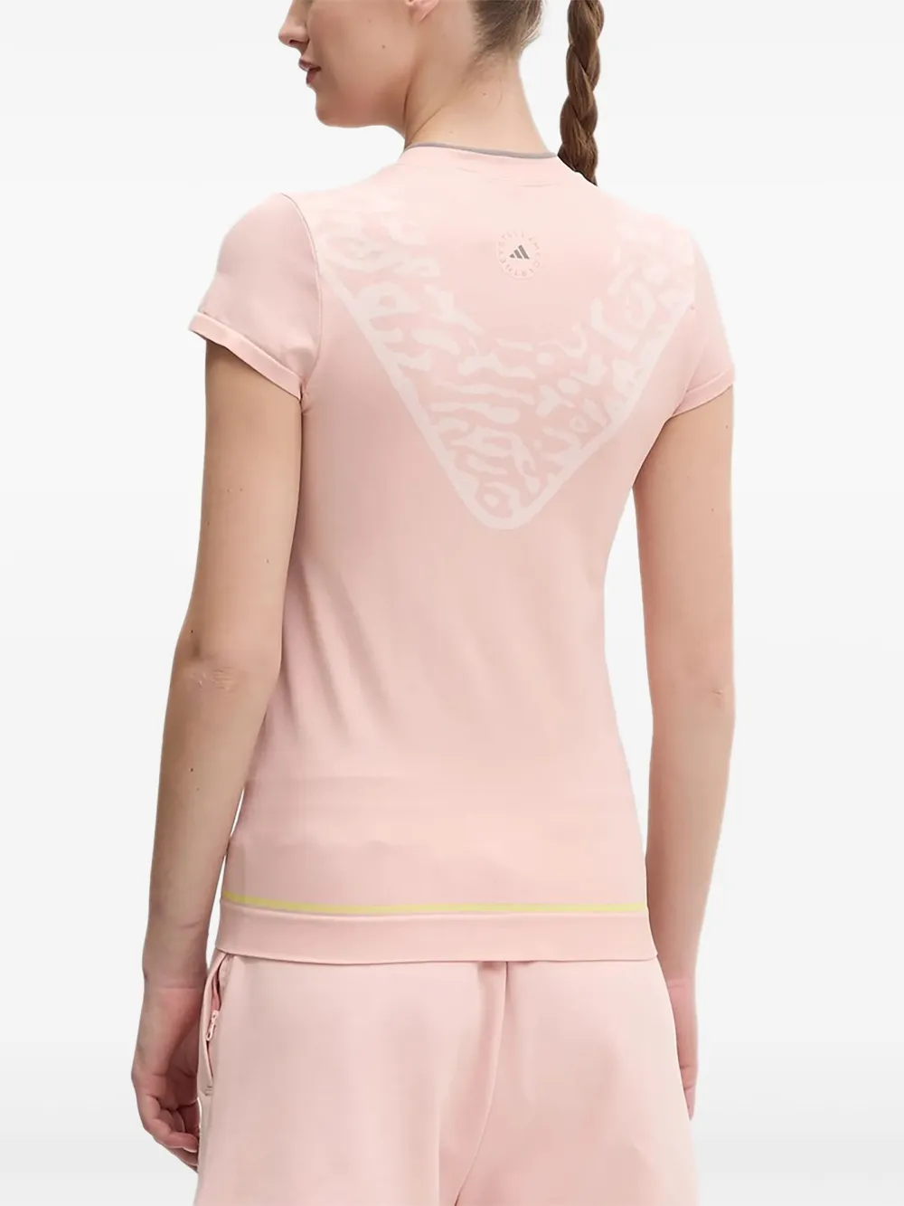 adidas by Stella McCartney Truenature Golf top met luipaardprint en rits Roze