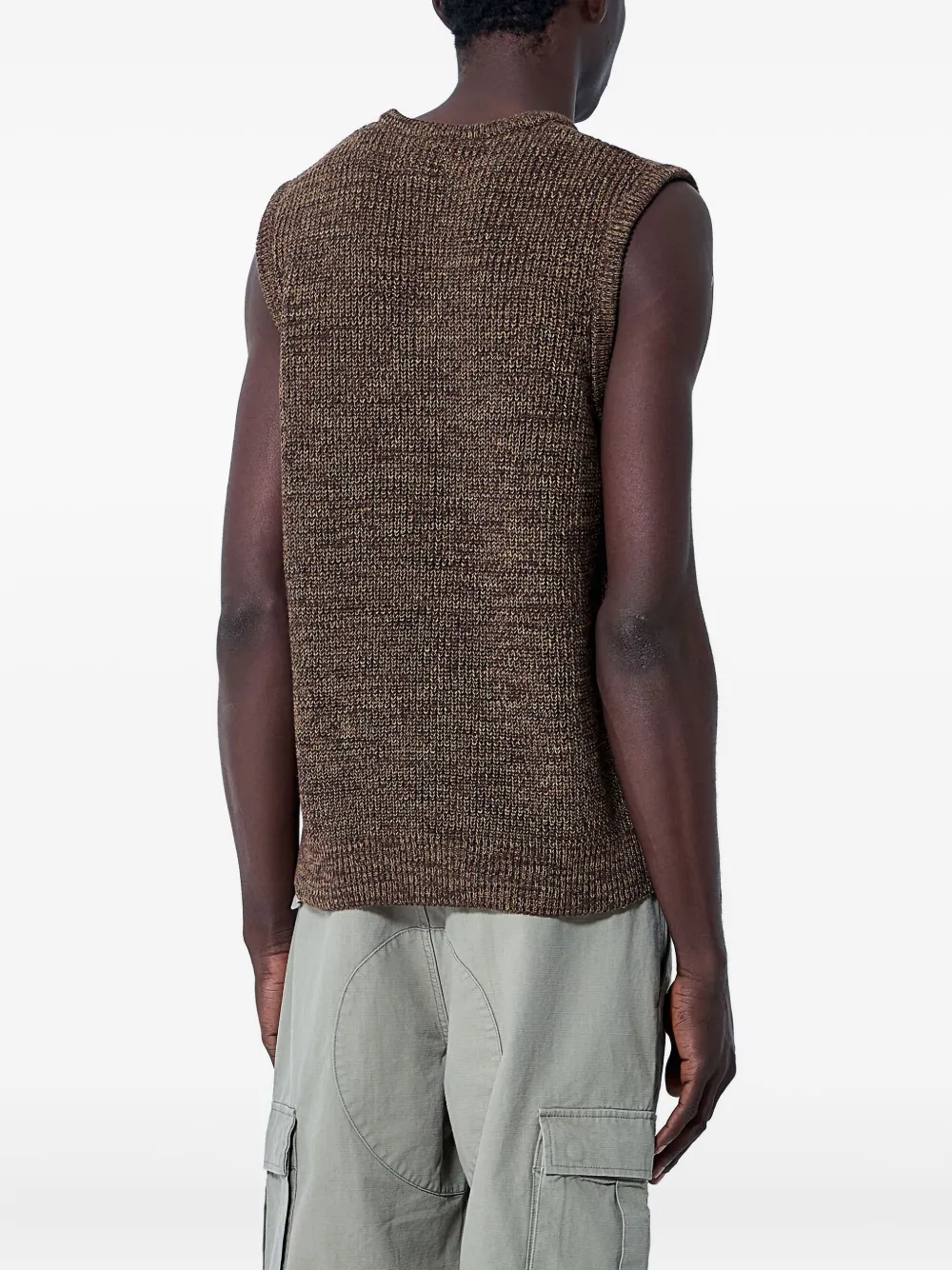 NOAH NY V-neck knitted vest Bruin