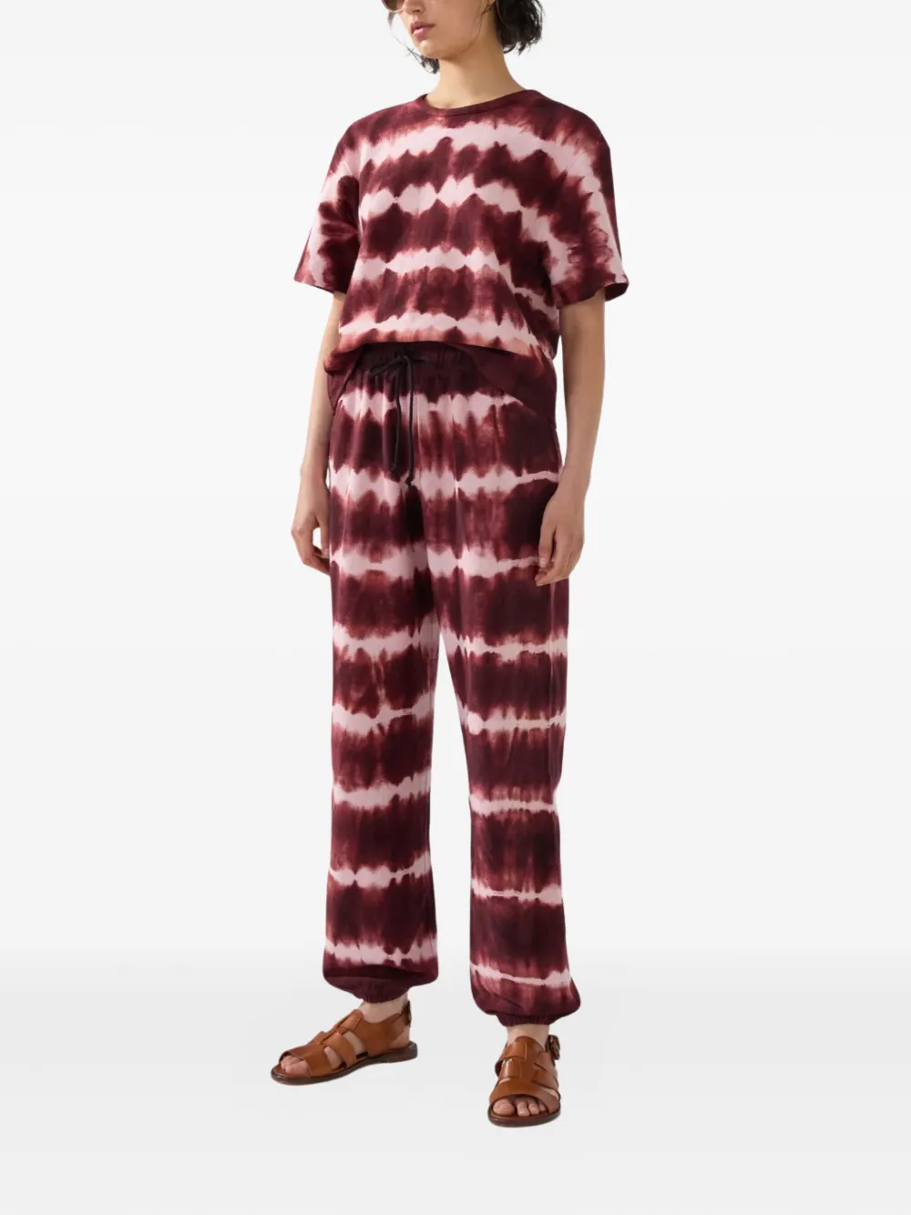 Hayley Menzies Stevie tie-dye trousers - Rood