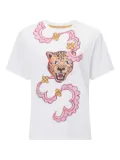 Hayley Menzies Dylan leopard-graphic T-shirt - White