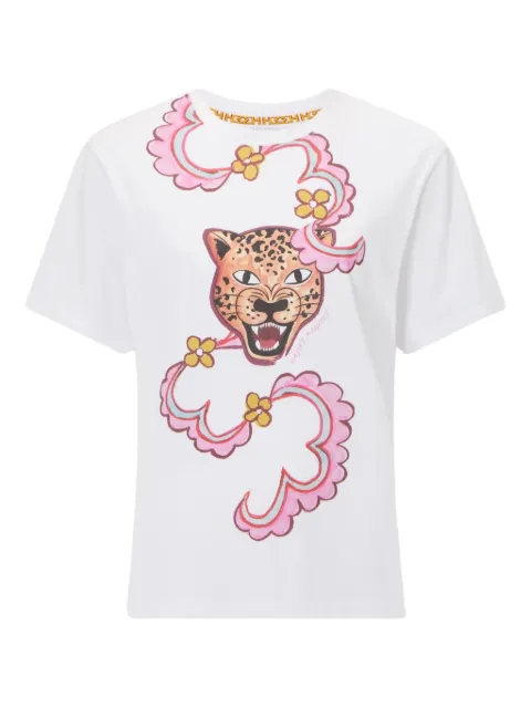 Hayley Menzies playera con estampado de leopardo