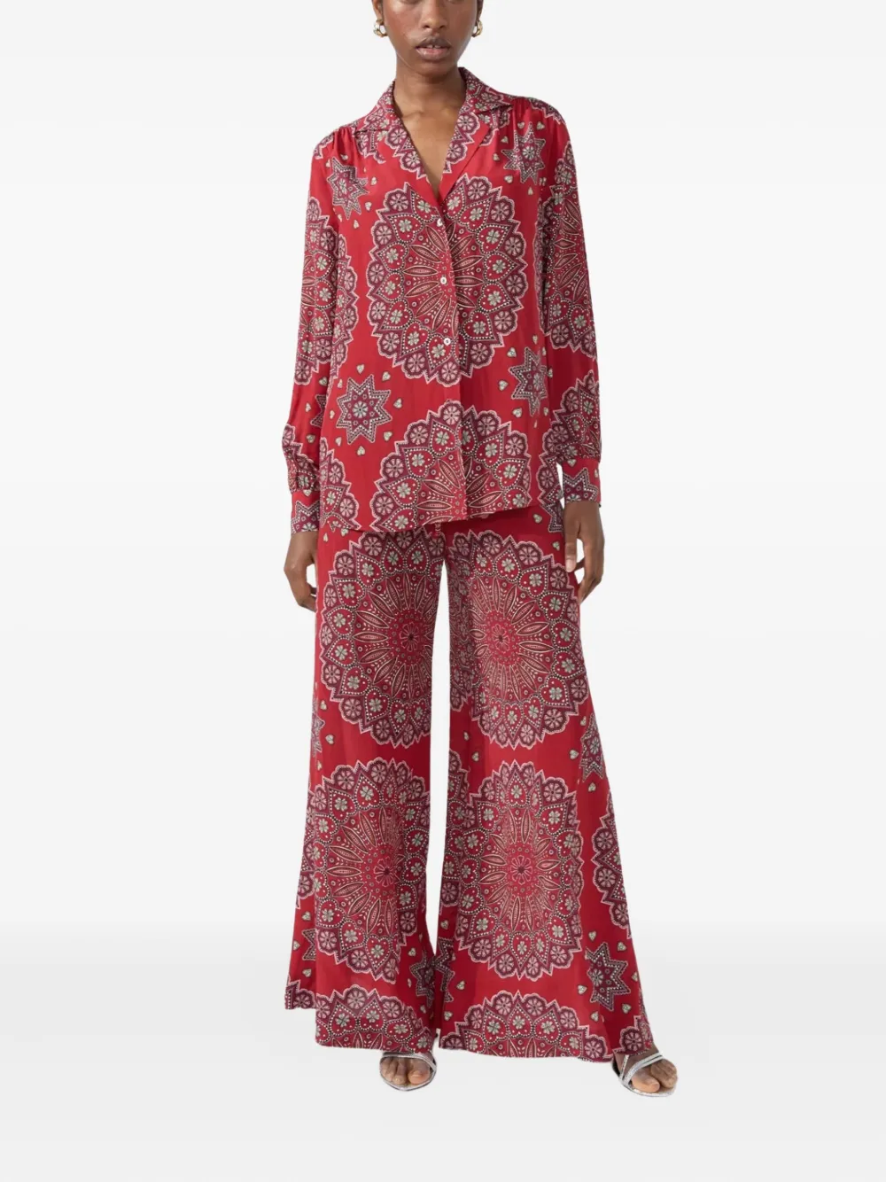 Hayley Menzies Dalton paisley-print button-up shirt - Rood