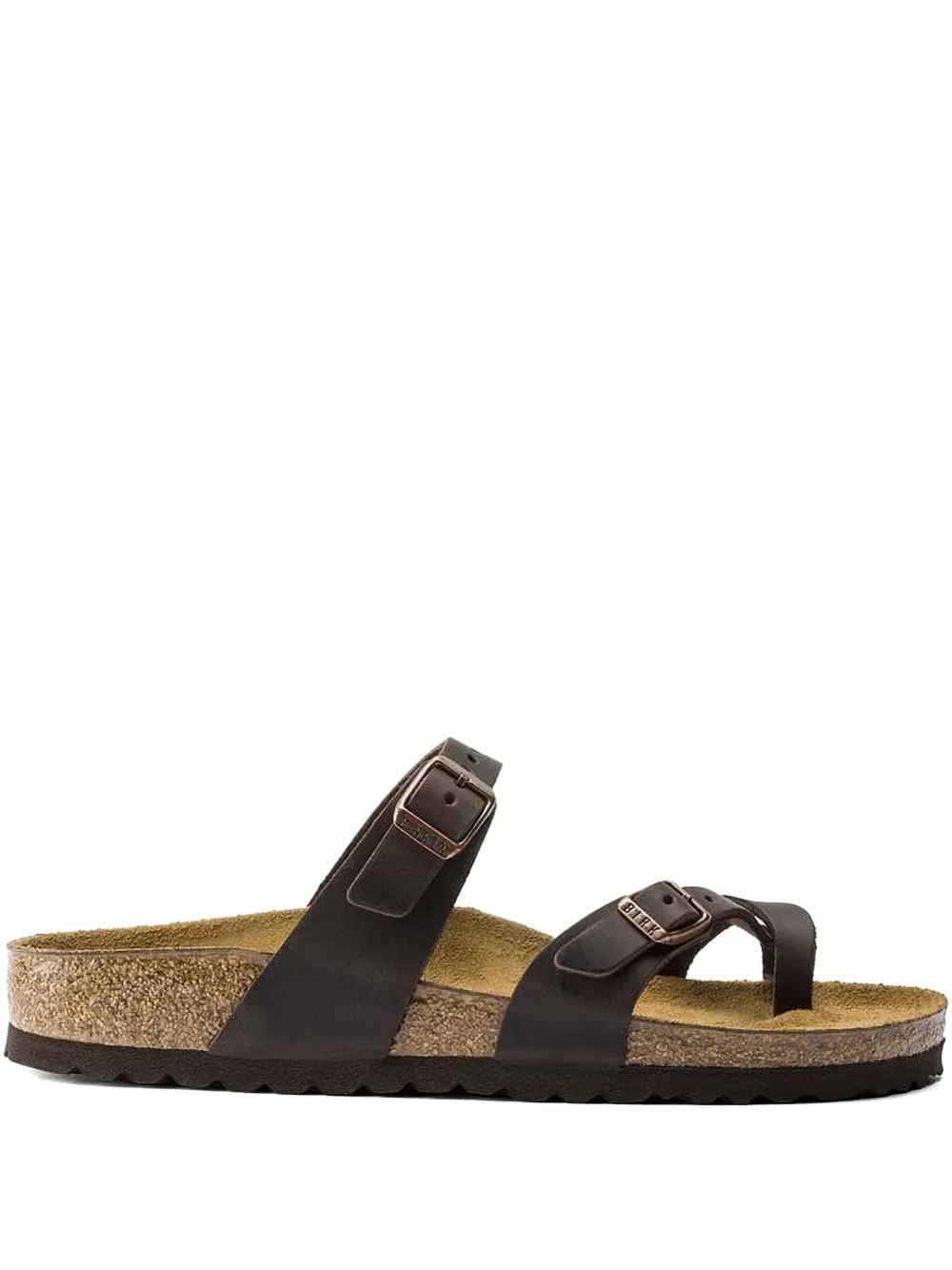 Birkenstock Mayari double buckle slide sandals Brown