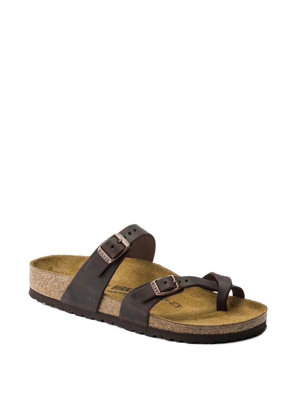 Birkenstock Mayari double buckle slide sandals - Bruin