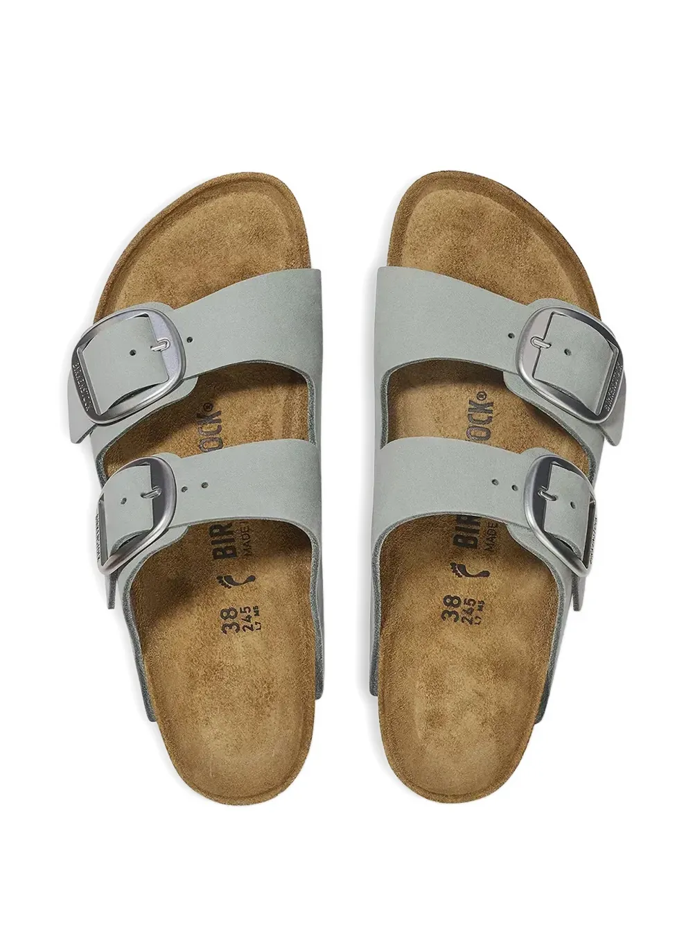 Birkenstock Arizona double buckle slide sandals Grey