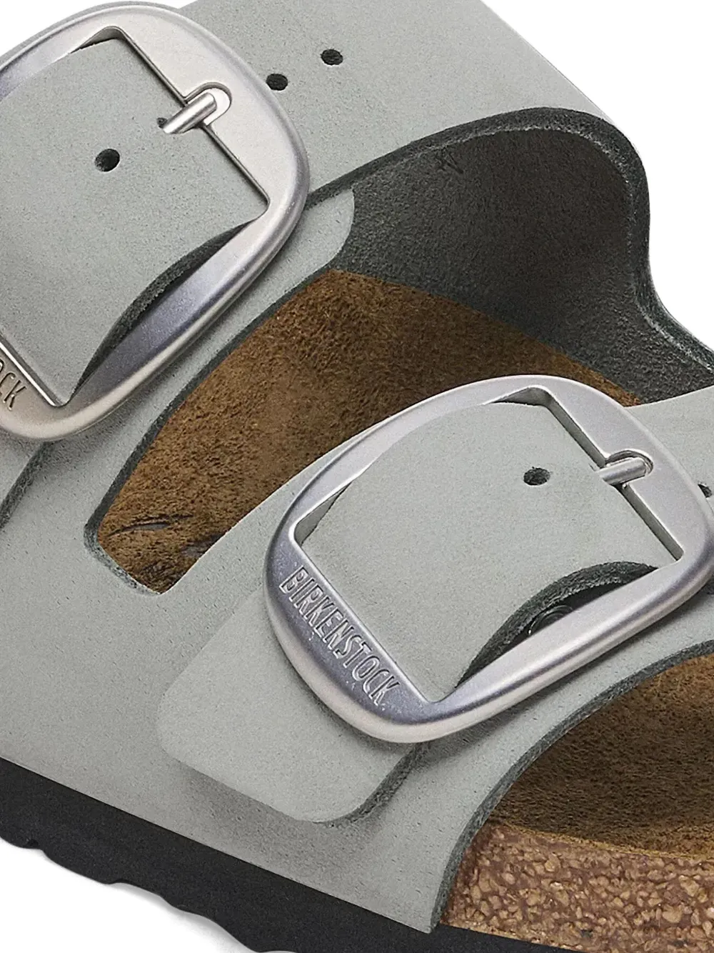 Birkenstock Arizona double buckle slide sandals Grey