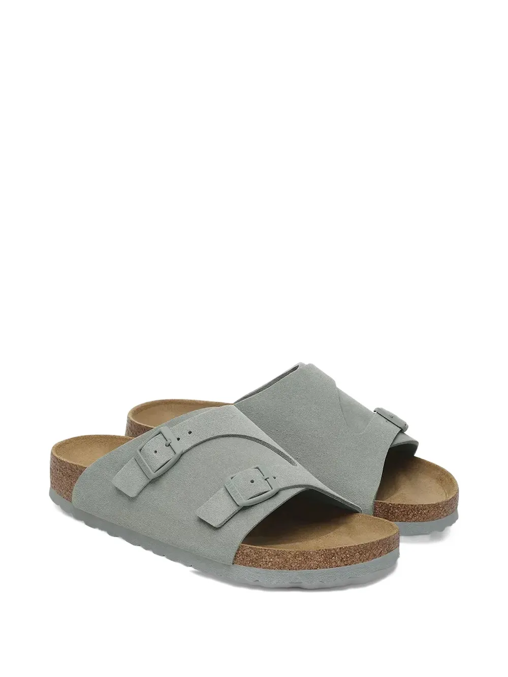 Birkenstock Zürich double-buckle slide sandals Grey
