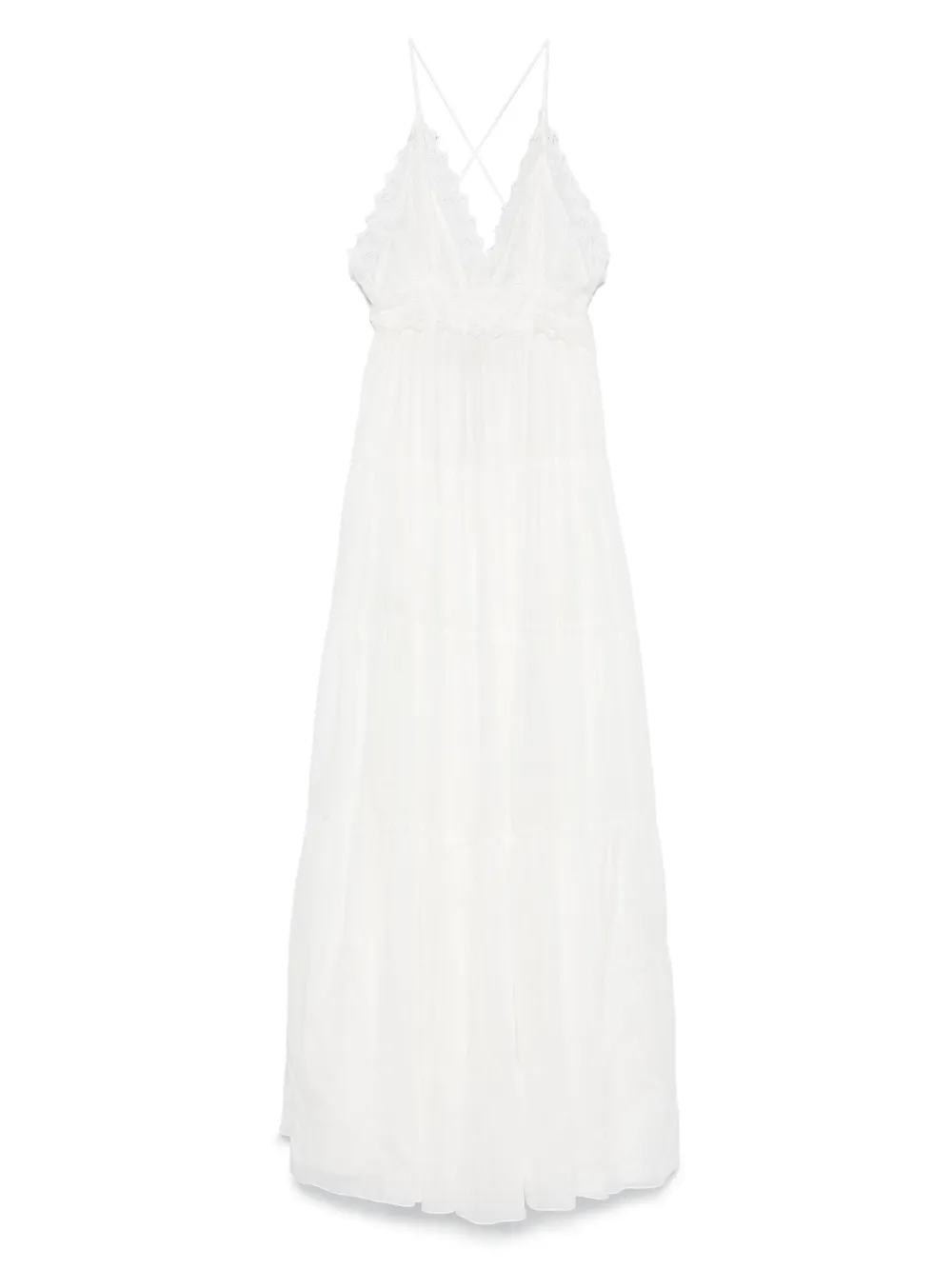 Ermanno Scervino vestido midi con detalle de encaje | blanco | Image 1