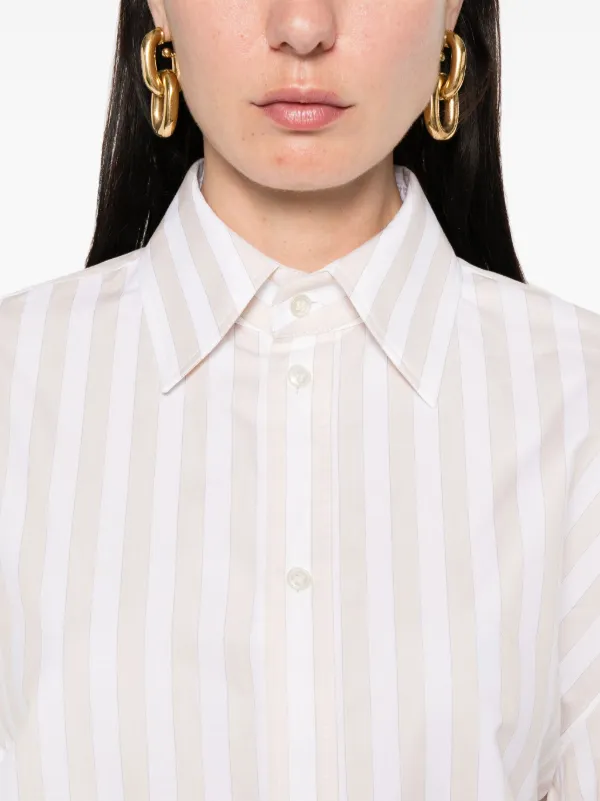 Saint Laurent Striped Shirt | Neutrals | FARFETCH