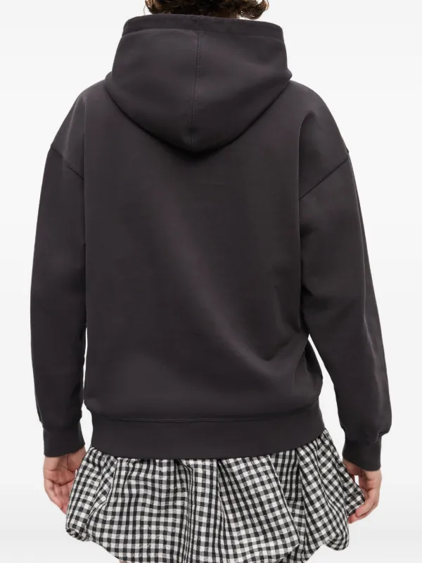 GANNI logo-print Hooded Sweater | Black | FARFETCH