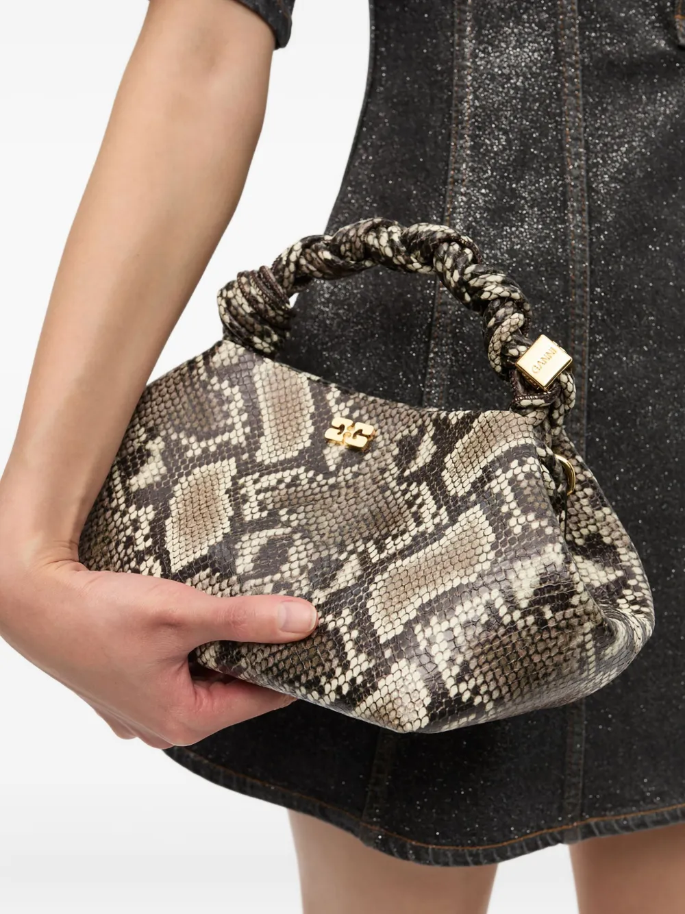 GANNI Kleine Bou crossbodytas Beige