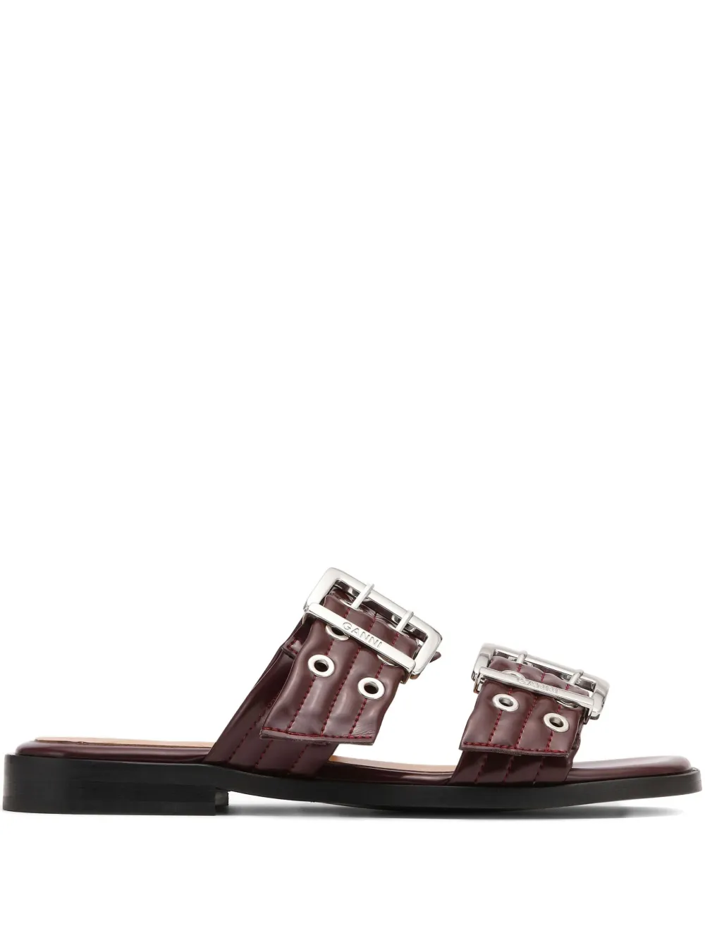 GANNI Leren sandalen Rood