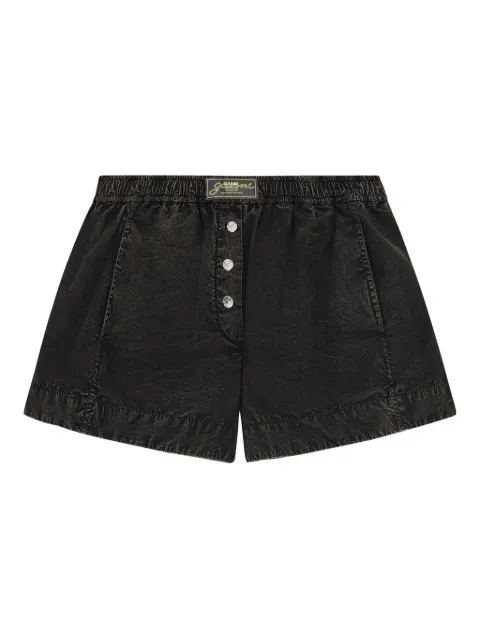 GANNI logo-appliqué shorts 