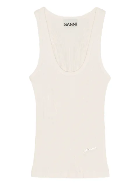 GANNI ribbed tank top