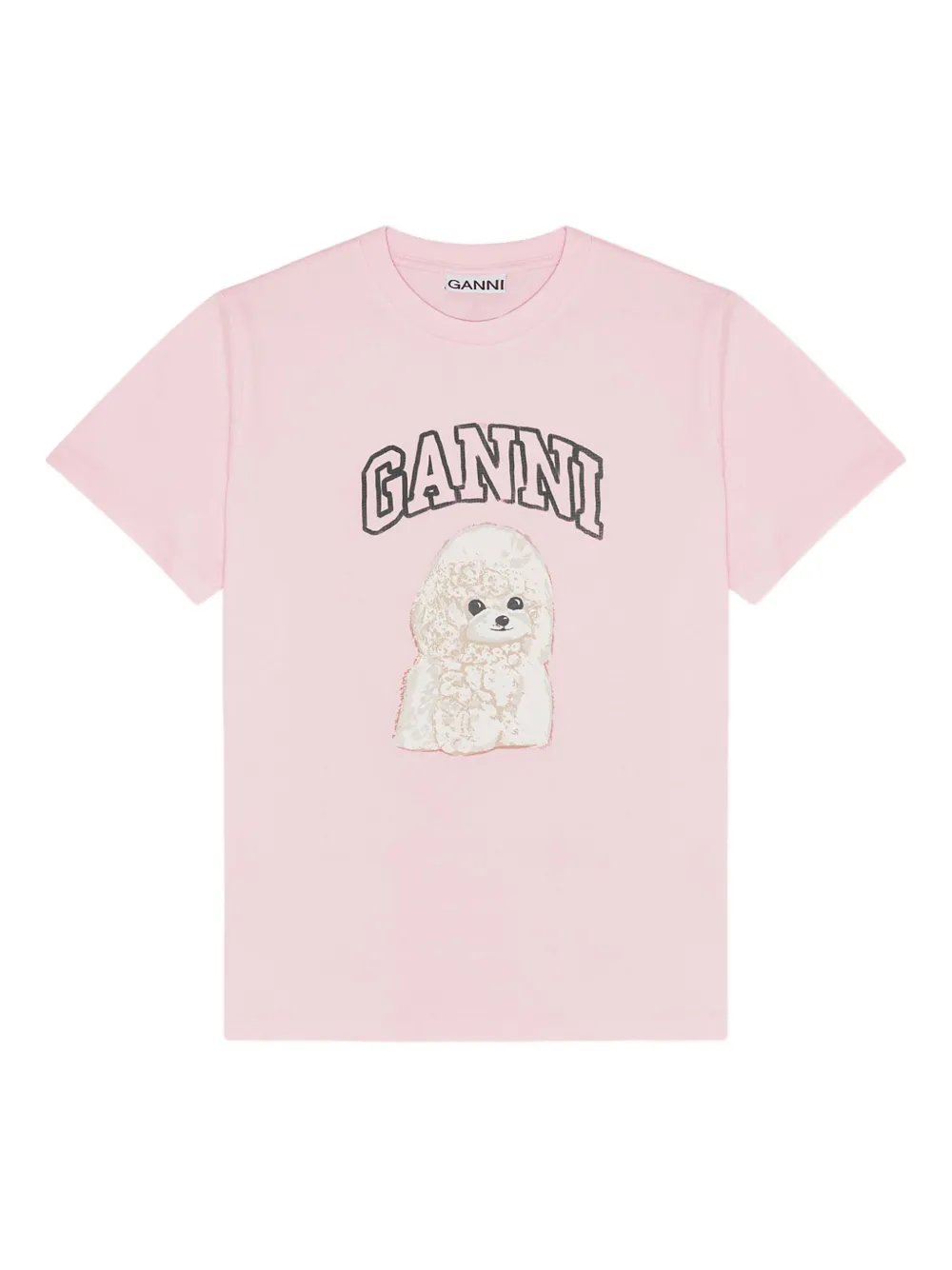 GANNI T-shirt van biologisch katoen Roze