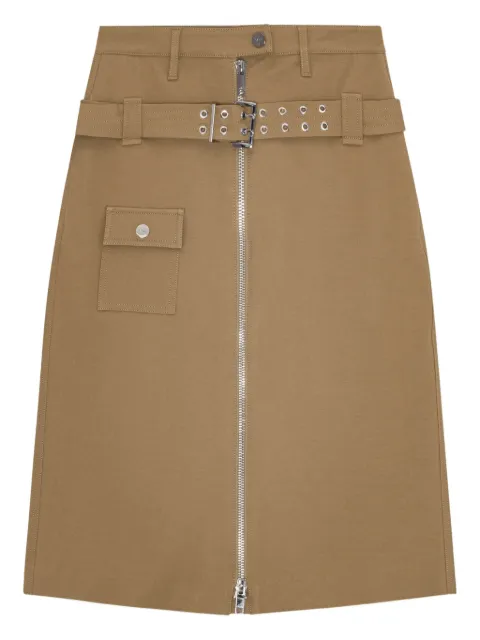 GANNI belted cotton skirt 