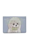 GANNI dog-print wallet - Blue