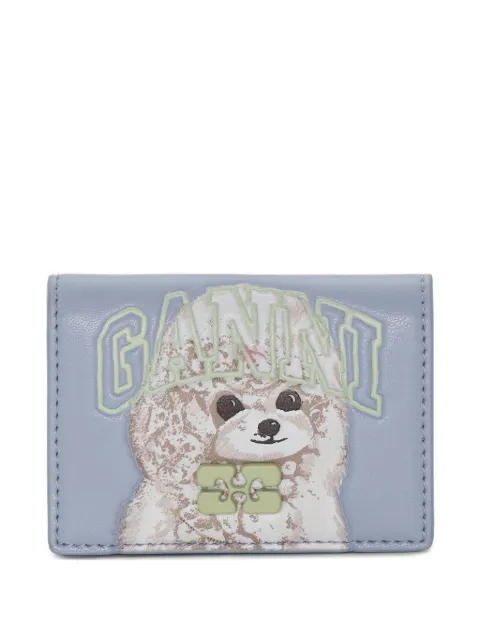 GANNI cartera con perro estampado