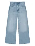 GANNI whiskering-effect jeans - Blue